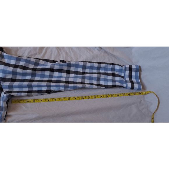 Banana Republic Blue Plaid Non Iron Slim Fit Men's Size S Casual Career - Picture 3 of 10